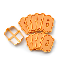 Rustic Door Number Clay Cutter & Stamp Set - Large Ceramic House Number Mold