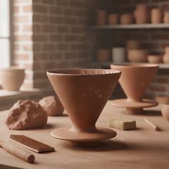 Ceramic Pour-Over Coffee Dripper Clay Cutter Set | Pottery & Clay Tools