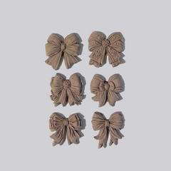 6-Cavity Silicone Bow Mold - 3 cm / 1.2" Ribbon Bows for Baking and Crafts