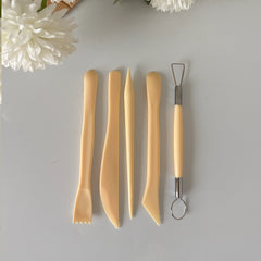 5-Piece Plastic Clay Sculpting & Modeling Set – Versatile Detailing Kit