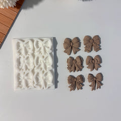 6-Cavity Silicone Bow Mold - 3 cm / 1.2" Ribbon Bows for Baking and Crafts
