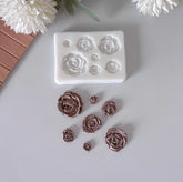 7-Piece Rose Set Silicone Mould