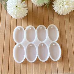 8-Cavity Oval Resin Mold – 5cm Long, 0.7cm Deep