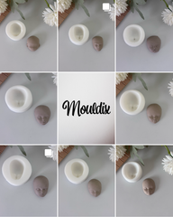 Mini Face Series Silicone Mold – 4 cm (1.57”) | For Ceramic & Polymer Clay (8 Different Models)