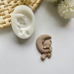Moon and Teddy Bear Silicone Mould