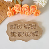 8-Piece Butterfly Clay Stamp Collection – Pottery & Polymer Tools