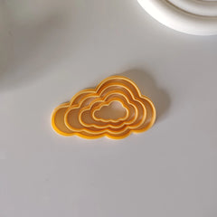 Cloud Shape Clay Cutter Set – 4-Piece Nesting Cloud Cutters for Pottery