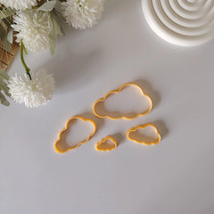 Cloud Shape Clay Cutter Set – 4-Piece Nesting Cloud Cutters for Pottery
