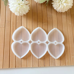 6-Cavity Heart Resin Mold – 4.5cm Tall, 1cm Deep