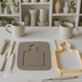 Original Form Handle Clay Cutting Board Template – Ceramic Slab Cutter (28 cm)