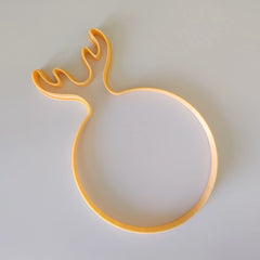 Deer Antler Handle Round Shape Clay Cutting Board Template – Ceramic Slab Cutter (29 cm)