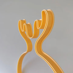 Deer Antler Handle Round Shape Clay Cutting Board Template – Ceramic Slab Cutter (29 cm)