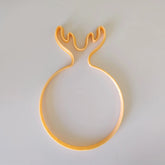 Deer Antler Handle Round Shape Clay Cutting Board Template – Ceramic Slab Cutter (29 cm)