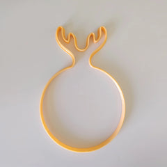 Deer Antler Handle Round Shape Clay Cutting Board Template – Ceramic Slab Cutter (29 cm)