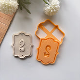 Rustic Door Number Clay Cutter & Stamp Set - Large Ceramic House Number Mold