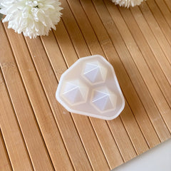 3-Cavity Diamond Shape Resin Mold – Faceted Crystal Silicone Mold