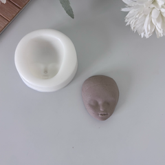 Mini Face Series Silicone Mold – 4 cm (1.57”) | For Ceramic & Polymer Clay (8 Different Models)