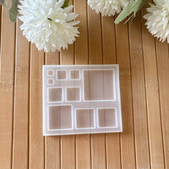 Multi-Size Square Resin Mold – 1 to 3.5 cm Squares, 1 cm Depth