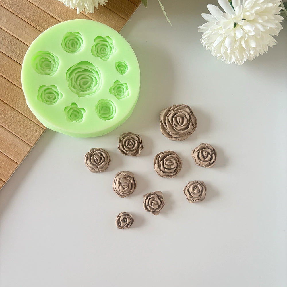 9-Piece Rose Set Silicone Mold
