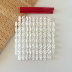 Sliding Alphabet Stamp Set for Clay – 84 Characters