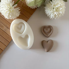 Double Heart Silicone Mould