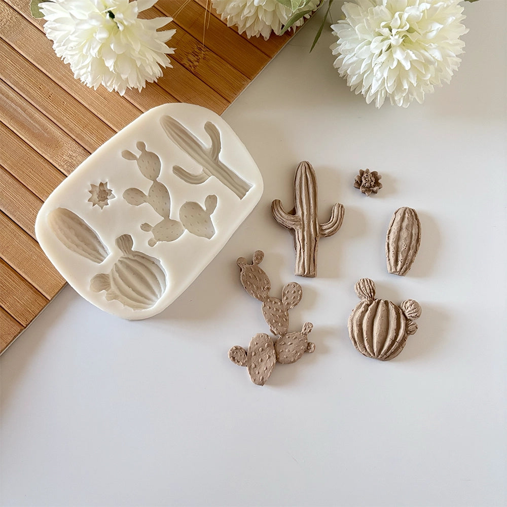 5-Piece Cactus Set Silicone Mold