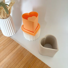 Moule à tasse en céramique – Outil de modelage d'argile en forme de cœur