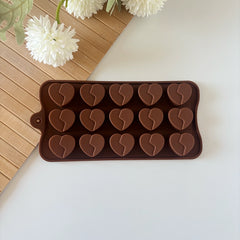 15-Piece Broken Heart Silicone Chocolate Mold