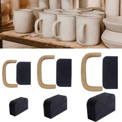 12-Piece Mug Handle Shaping Template Set – Clay Tool for Pottery Mugs