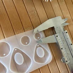 Boho Drop & Circle Resin Mold – 6-Cavity Modern Earring Set | 1–5cm