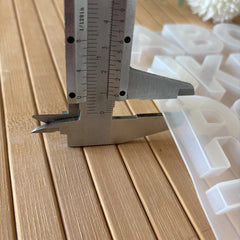 Alphabet & Number Resin Mold – 4cm Letters with 1cm Depth | Silicone Casting Mould