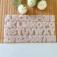 Alphabet & Number Resin Mold – 4cm Letters with 1cm Depth | Silicone Casting Mould