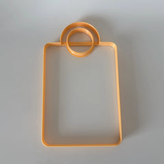 Schneidebrettschablone mit rundem Griff für Keramik – Rechteckige Tonform – (29 cm)