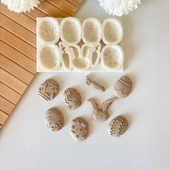 6-Cavity Easter Egg & Bunny Silicone Mold – 3cm Decorative Designs