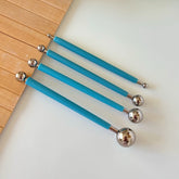 4-Piece Double-Ended Ball Metal Ceramic Clay Decorating Tool