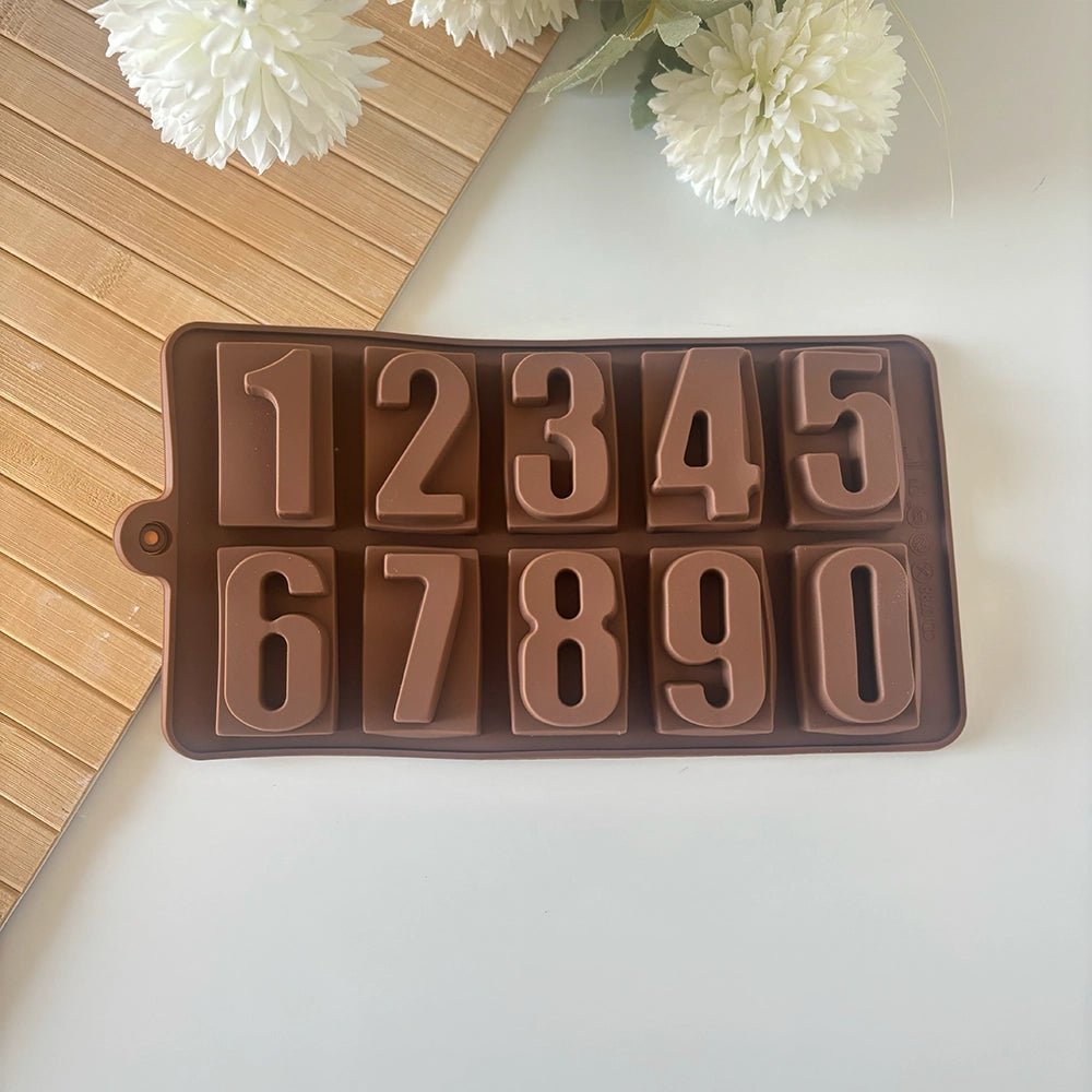 Number Set Silicone Chocolate Mold