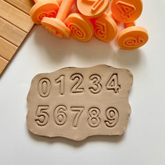 10-Piece Number Stamp Set (0–9) – For Pottery, Clay & Baking