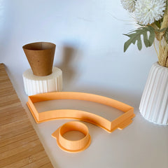 Wide-Mouth Ceramic Clay Cutter & Base Mold Set - For Modern Bowls & Cups (035)