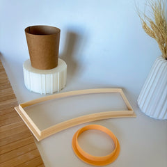 Ceramic Cup Clay Cutter & Base Mold Set - Conical Design (037)