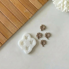 4-Cavity 4-Leaf Clover Mini Silicone Mold - (2 cm - 0.8")