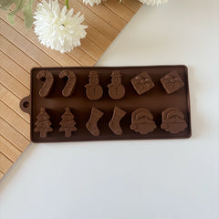 12-Piece Christmas Theme Silicone Chocolate Mold