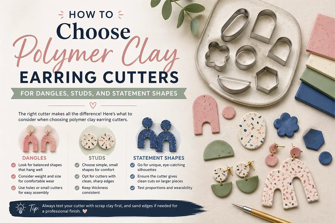 How to Choose Polymer Clay Earring Cutters for Dangles, Studs, and Statement Shapes