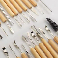 11-Piece Ceramic Detail & Sculpting Set – Carving, Texturing & Cleaning Tools