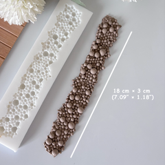Organic Bubble Strip Silicone Mold – 18 × 3 cm (7.09” × 1.18”)