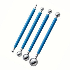 4-Piece Double-Ended Ball Metal Ceramic Clay Decorating Tool