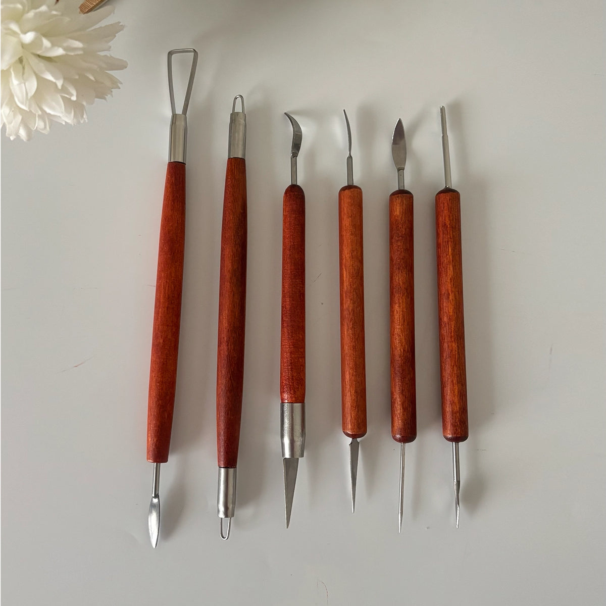 6-Piece Professional Pottery & Sculpting Set – Double-Ended Detail Tools