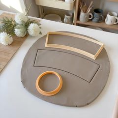 Ceramic Cup Clay Cutter & Base Mold Set - Conical Design (037)