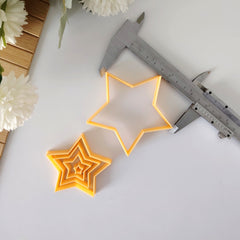 Star Shape Clay Cutter Set – 5-Piece Nesting Star Cutters for Pottery