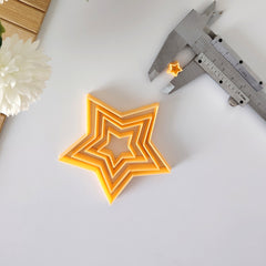 Star Shape Clay Cutter Set – 5-Piece Nesting Star Cutters for Pottery