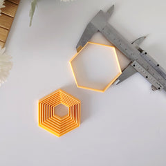 Thin Hexagon Clay Cutter Set (9 Pieces)